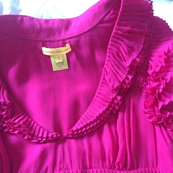 Silk blouse, size 8. By Catherine Malandrino - Picture 3 of 6